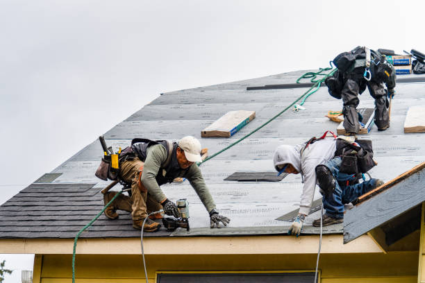 Professional Roofing technician working in Portland, MI